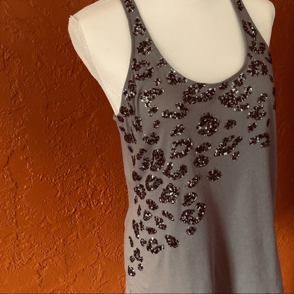 🎉BOGO🎉Express Leopard Sequins Racerback Tank - Picture 3 of 8